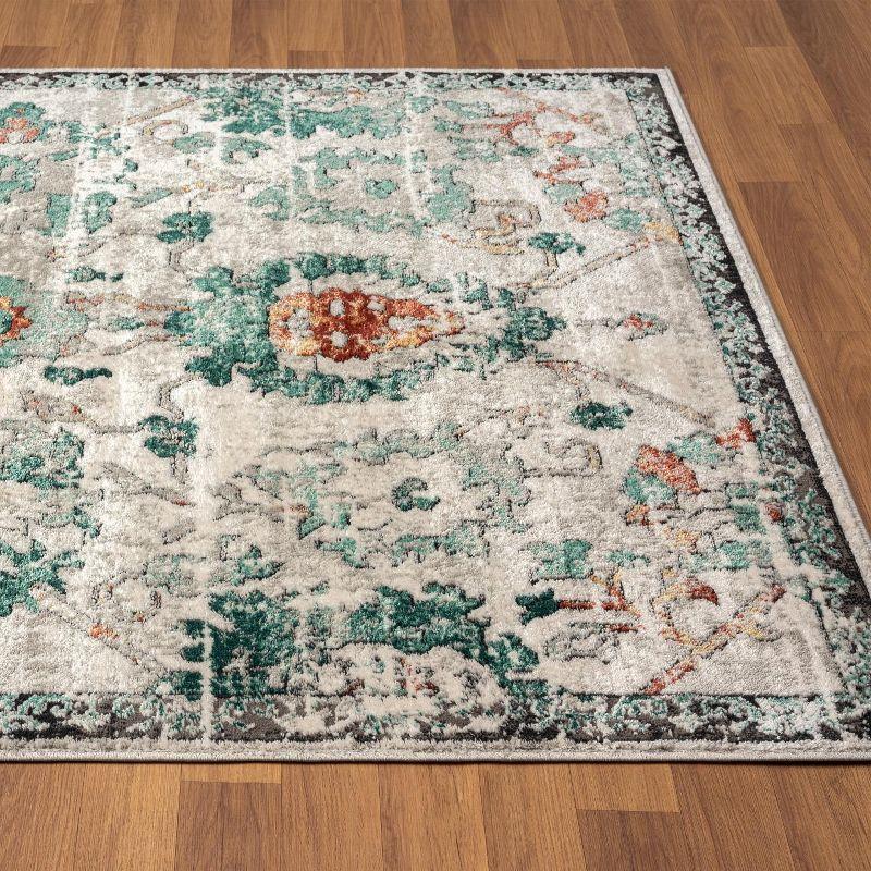 Oriental Floral Non-Shedding Area Rug