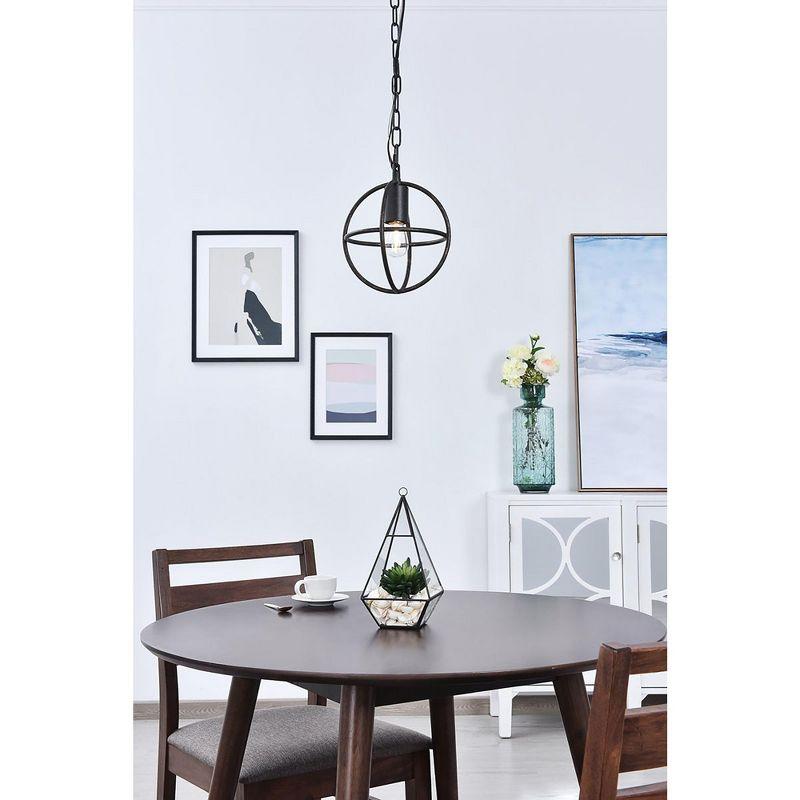 Elegant Lighting Octavia 1 light dark brown Pendant