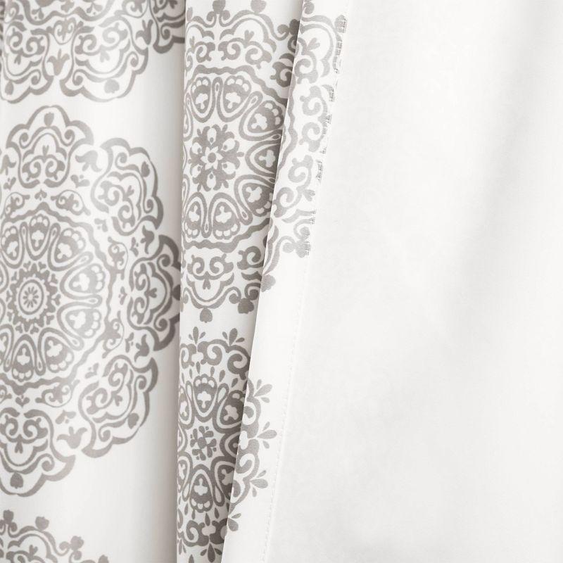 Lush Decor Stripe Medallion Polyester Room Darkening Curtain Pair (Set of 2)