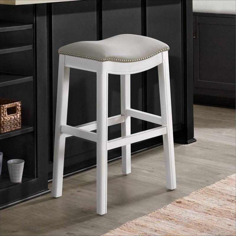 Williston Solid Rubber Wood Swivel Counter And Bar Stool