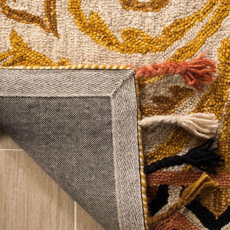 Suzani SZN203 Hand Hooked Indoor Accent Rug - Rust/Gold - 3'x5' - Safavieh.