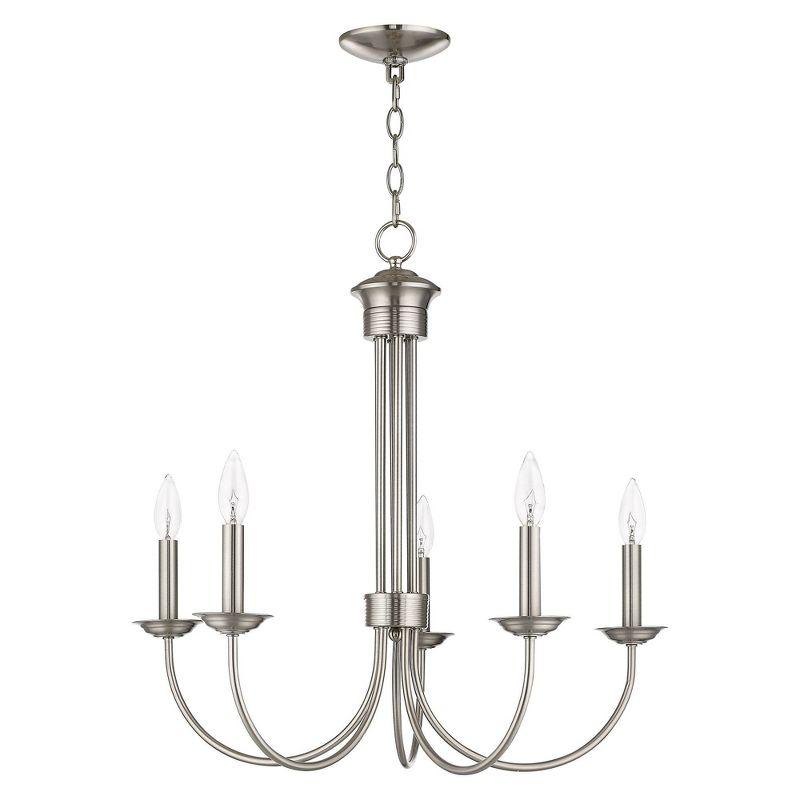 Livex Lighting Estate 5 - Light Chandelier in  Brushed Nickel