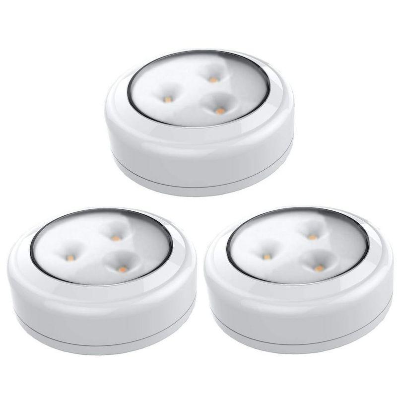 Brilliant Evolution Wireless LED Puck Light 3 Pack - White