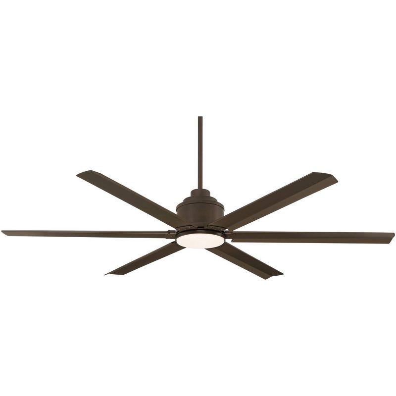 65" Casa Vieja Ultra Breeze Modern Indoor Outdoor Ceiling Fan with Dimmable LED Light Remote Control Oil Rubbed Bronze Wet Rated for Patio Exterior