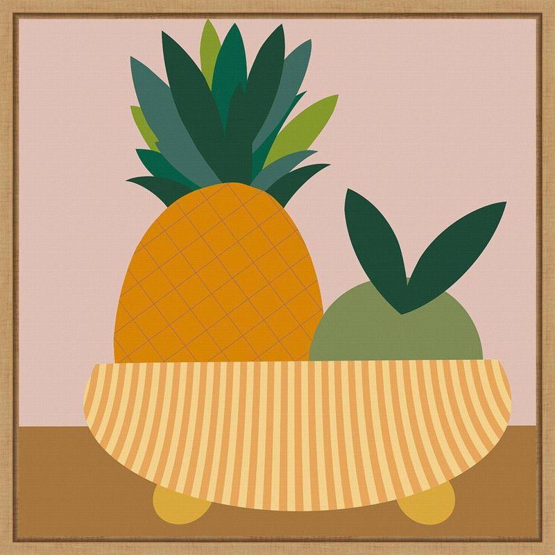 Modern Abstract Graphic Fruit Bowl III Canvas Wall Art