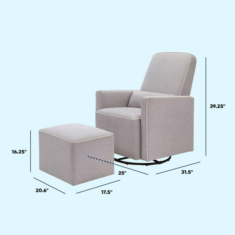 daVinci Olive Swivel Glider with Ottoman