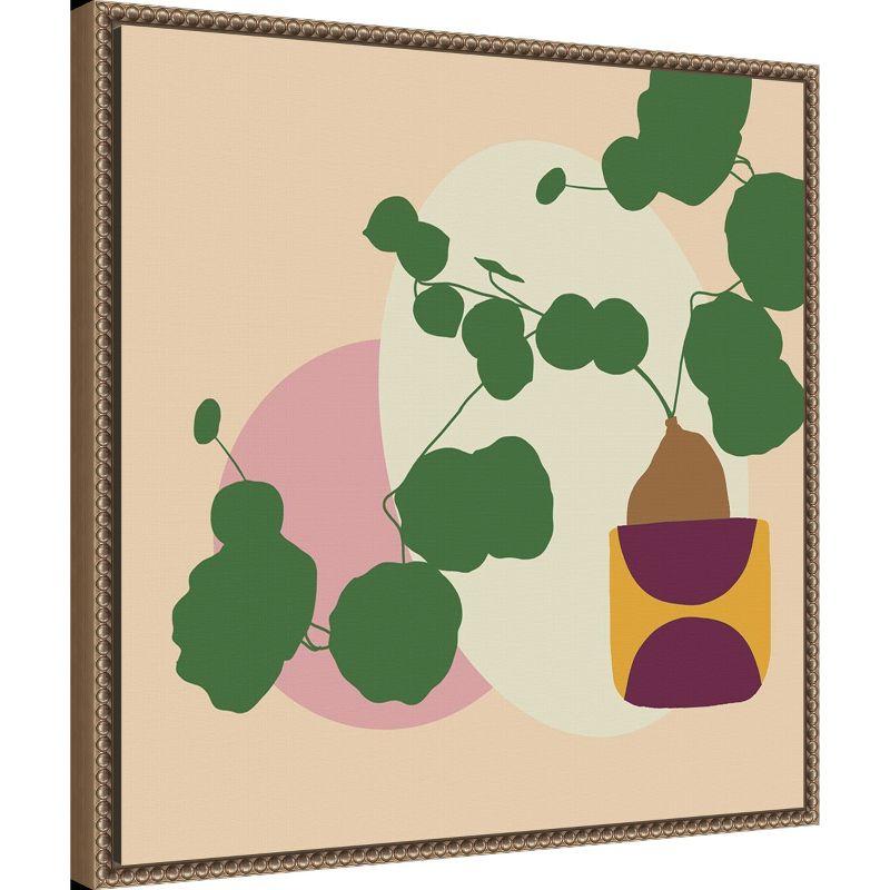 Amanti Art Mod Potted Plant 1I by Jen Bucheli Framed Canvas Wall Art