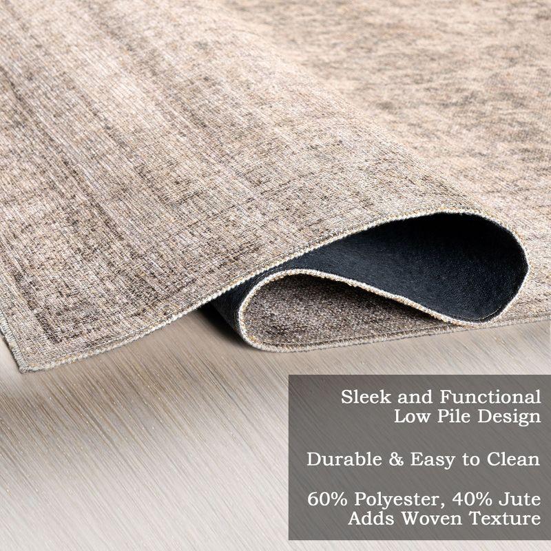Nuloom Hillstone Collection Giorgina Traditional Vintage Medallion Area Rug, 6' 7" x 9', Ivory