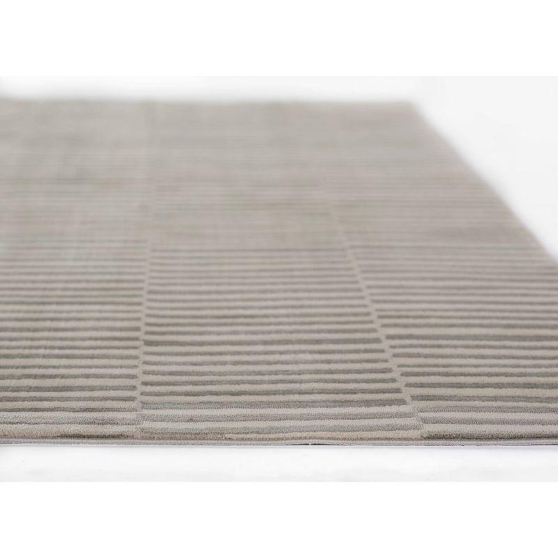 Momeni 2'3"x7'6" Xander Maxwell Machine Loomed Runner Rug Gray: Geometric Pattern, Indoor, Low Pile, Polyester & Polypropylene
