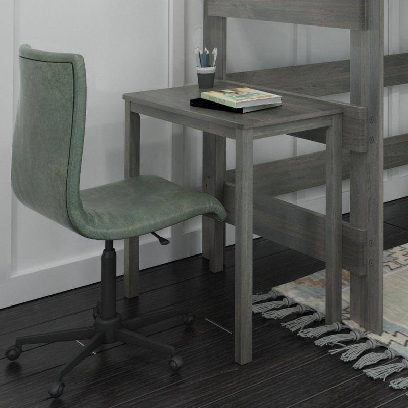 Max & Lily Modern Farmhouse Solid Wood Reading Work Desk, Driftwood