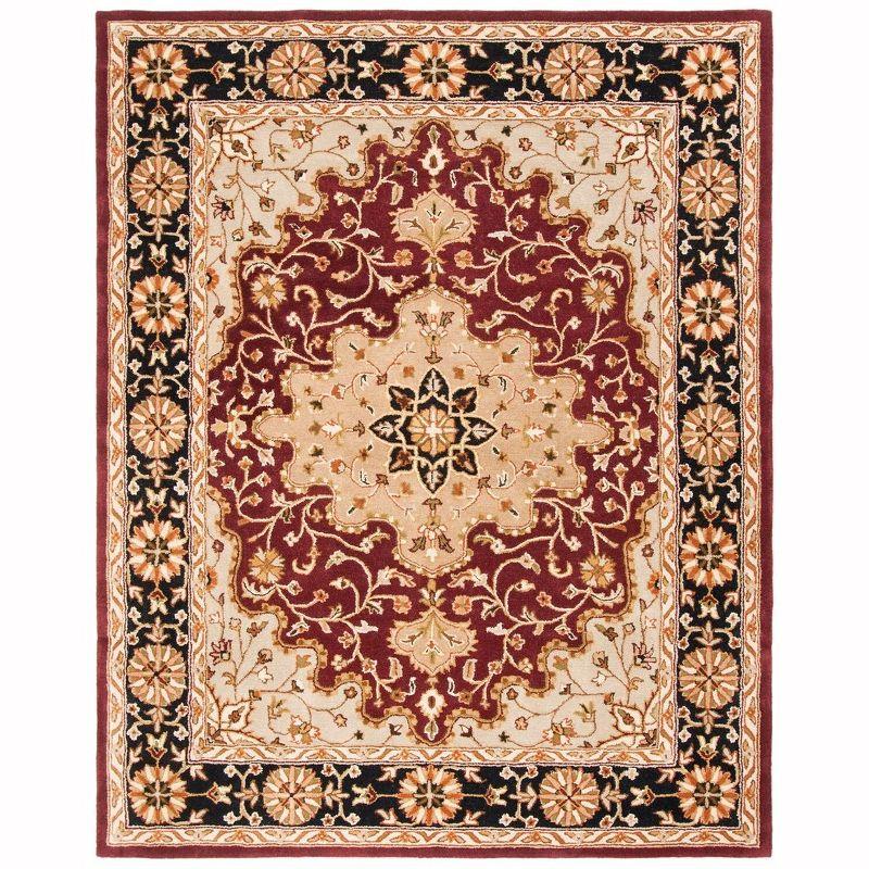 Heritage HG760 Hand Tufted Area Rug - Red/Black - 6'x9' - Safavieh.