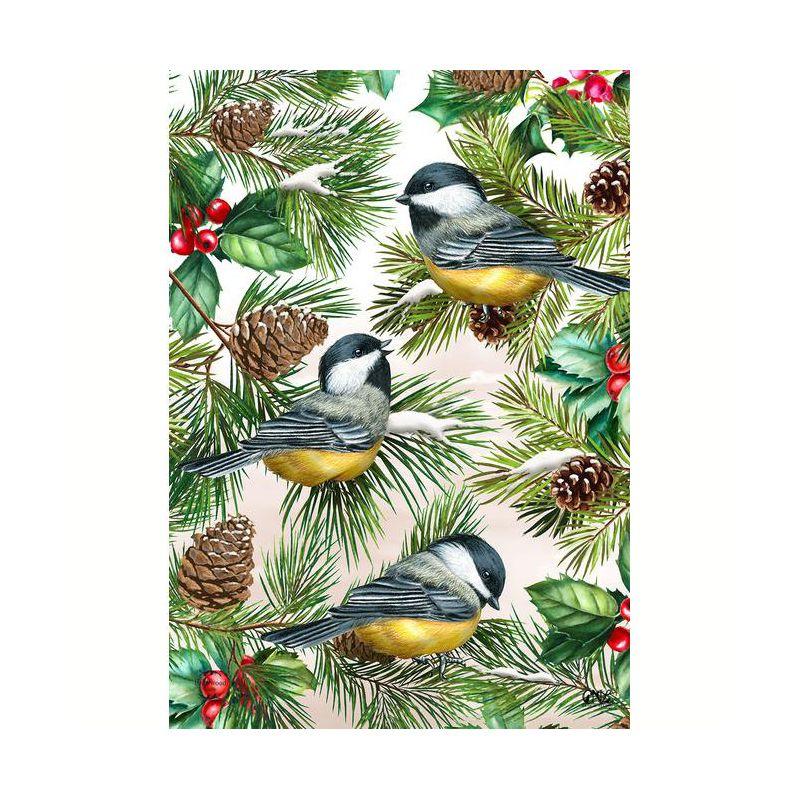 Winter Chickadees Garden Flag 18" x 12.5" Briarwood Lane