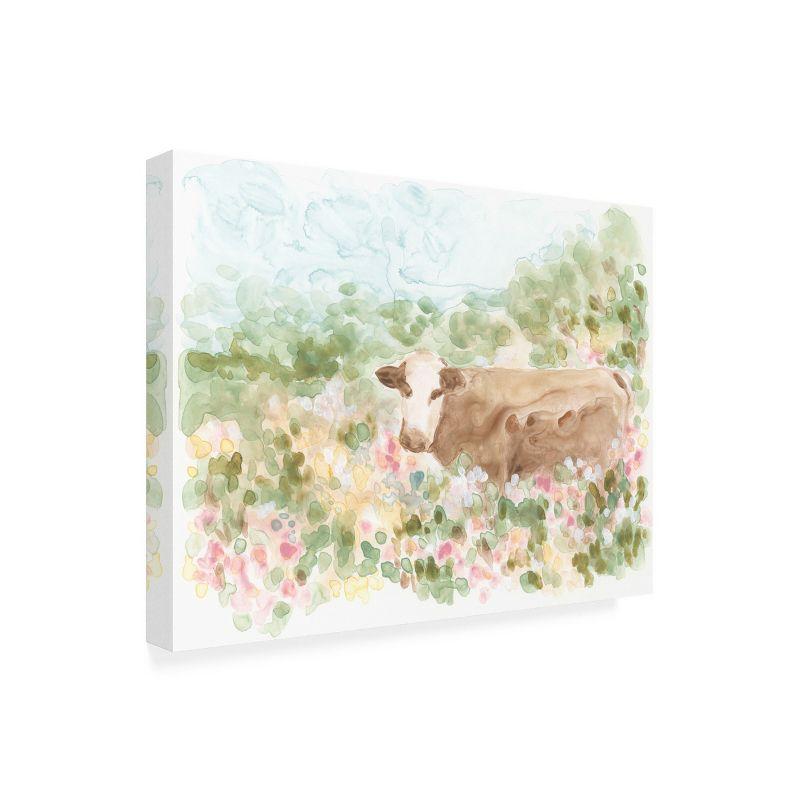 Trademark Fine Art - June Erica Vess  Cow Meadow VI Canvas Art