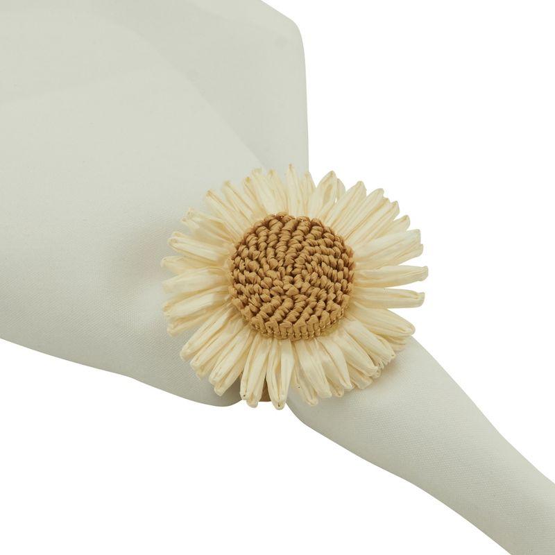 Saro Lifestyle Flower Shaped Napkin Rings (Set of 4)