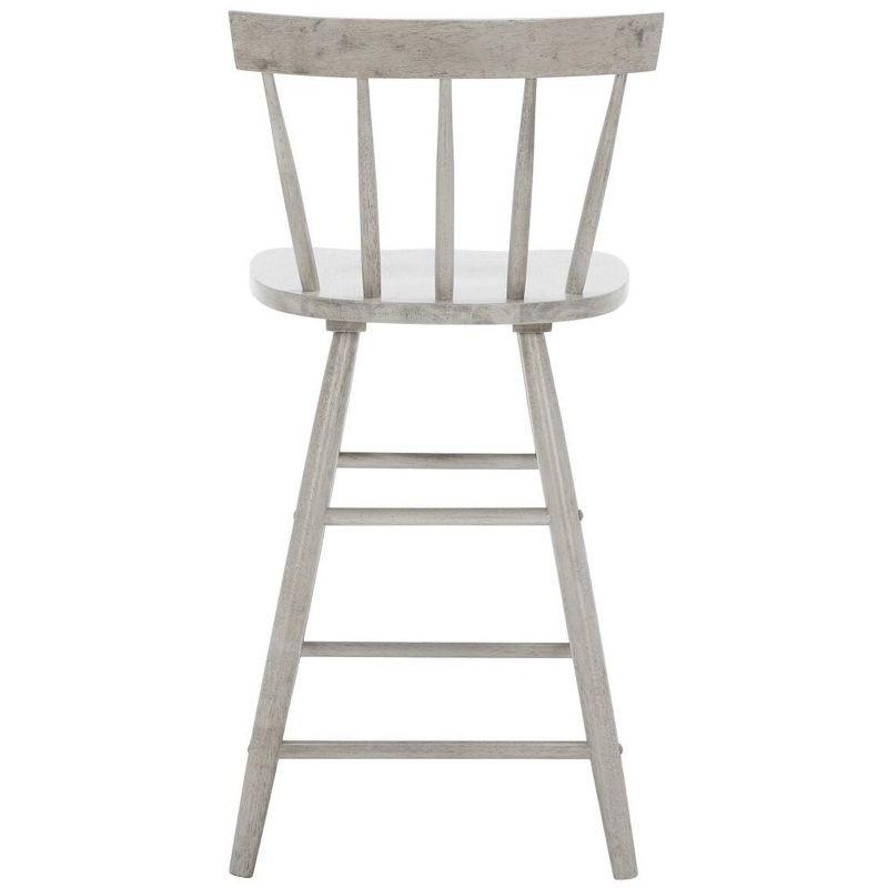 Tally Gray Wood Windsor Counter Stool