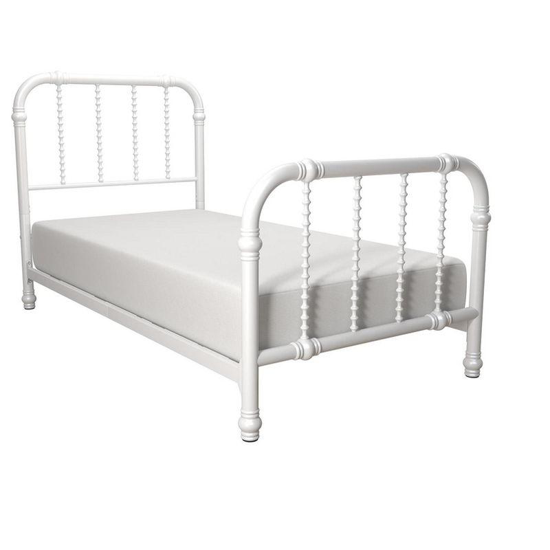 DHP Jenny Lind Metal Bed, White, Twin
