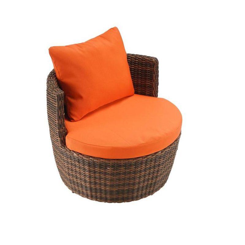 W Unlimited Romantic Outdoor Ottoman with Cushion