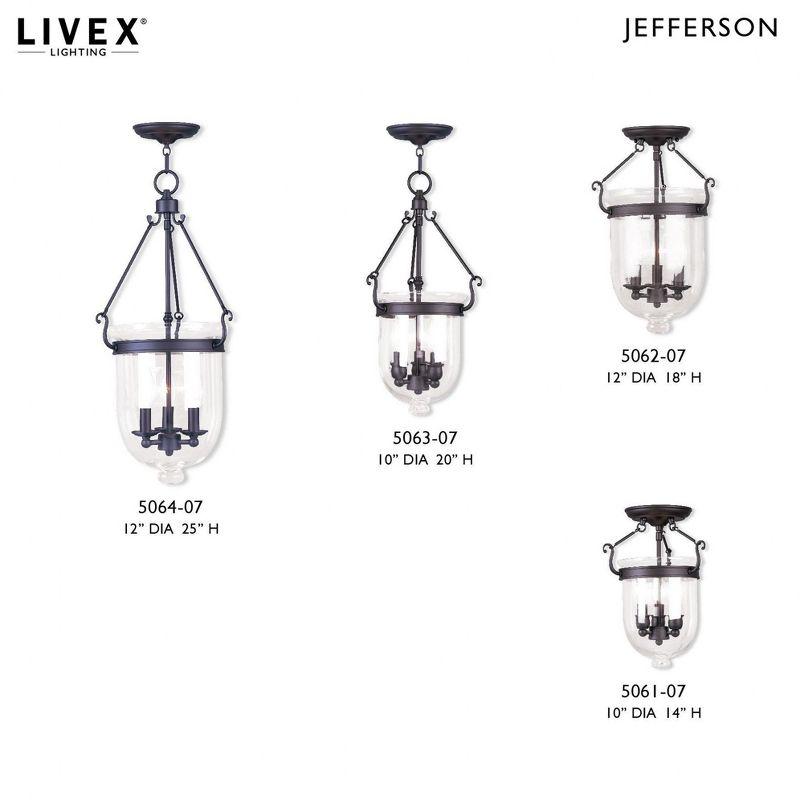 Livex Lighting Jefferson 3 - Light Flush Mount in  Bronze