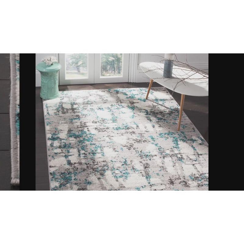 Skyler SKY193 Power Loomed Indoor Runner Rug - Grey/Green - 2'x8' - Safavieh