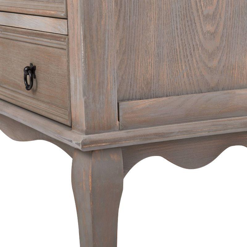 Thomas 3 Drawer Chest Gray - ClickDecor: Traditional Ash Wood Accent Cabinet with Anti-Tip Hardware