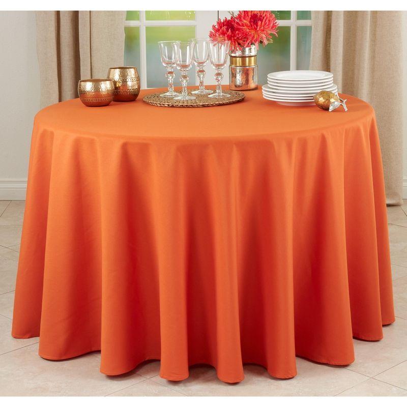 Pumpkin Orange Rectangular Fabric Tablecloth