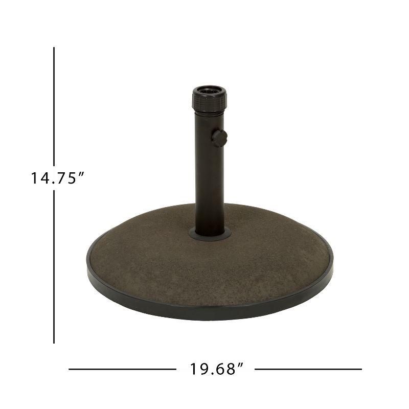 55 Pound Patio Umbrella Base - Brown - Christopher Knight Home: Secure & Weather-Resistant