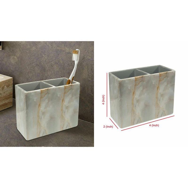 Stone Hedge Resin Decorative Bathroom Wastebasket - Nu Steel