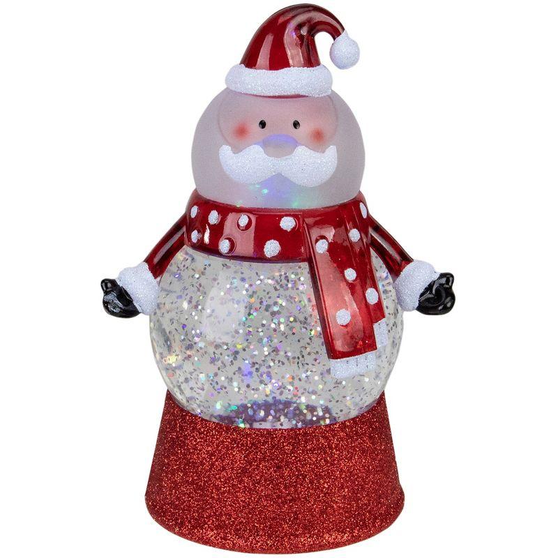 5.75" LED Lighted Santa Claus Christmas Glitter Snow Globe