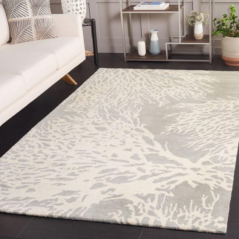 Bella BEL115 Hand Tufted Area Rug - Grey/Ivory - 4'x6' - Safavieh.