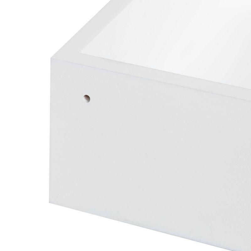 Kate & Laurel All Things Decor 4.5" x 2.2" 2pk Levie Floating Corner Wooden Wall Shelf Set White - Modern Ledge, No Assembly Required
