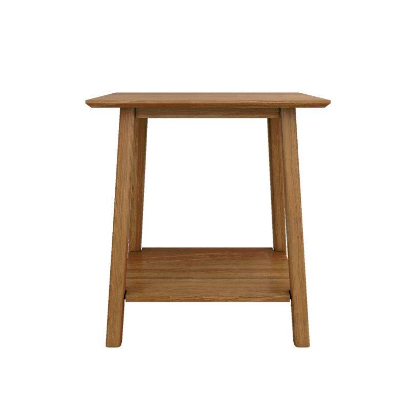 Plank+Beam Nightstand, Solid Wood Mid-Century Modern Bedside Table for Bedroom