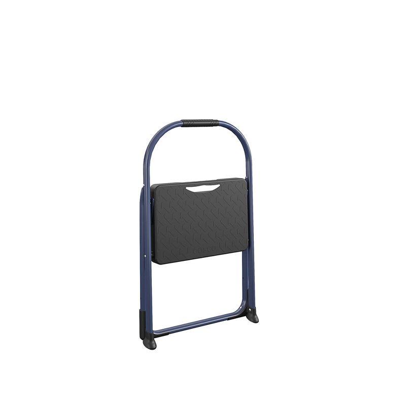 COSCO BIG 1-Step Folding Steel Step Stool with 10-Inch Tall Top Step, Navy