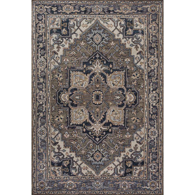 Cirali Ornate Large Medallion Washable Area Rug - JONATHAN Y