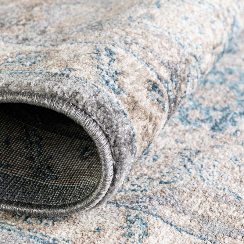 Unique Loom 2' 7 x 10' 0 Runner Gray Salzburg Altstadt Area Rug