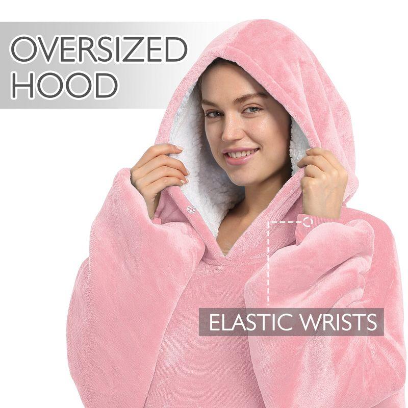 Catalonia Full Body Blanket Hoodie Sweatshirt, Extra Long Oversized Comfortable Sherpa Lounging Pullover & Reviews | Wayfair