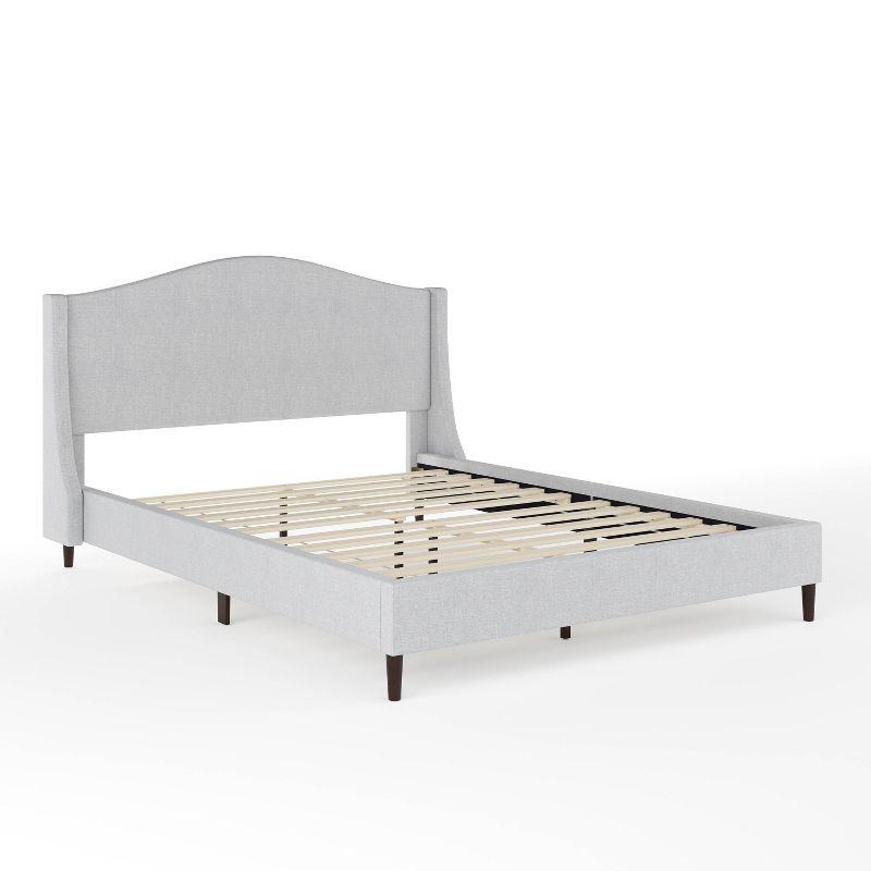 Martha Stewart Martha Stewart Amelia Upholstered Platform Bed With Curved Headboard