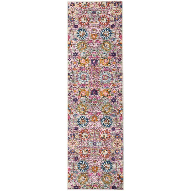 Nourison Passion Bohemian Indoor Rug Silver 2'2" x 7'6"