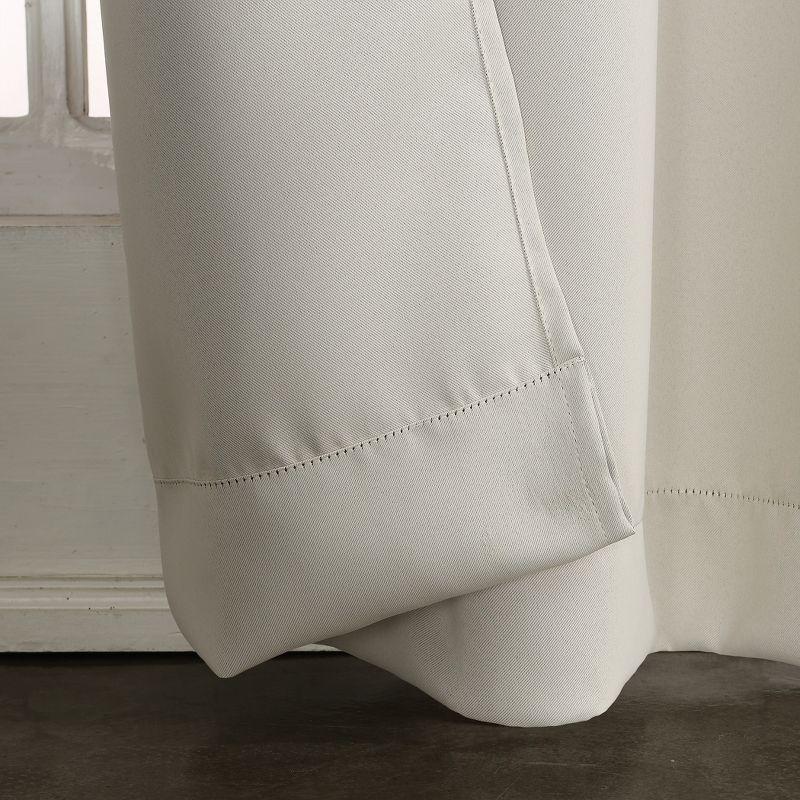 40"x84" Sun Zero Blackout Kenneth Energy Saving Rod Pocket Curtain Panel Pearl: Thermal Insulated, Noise Reduction