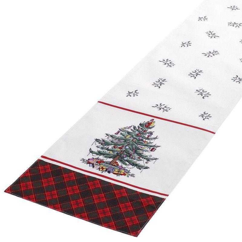 Christmas Tree Tartan Polyester Table Runner 14" x 108"