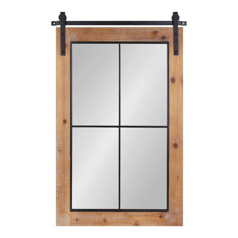 Cates Windowpane Framed Decorative Wall Mirror - Kate & Laurel All Things Decor