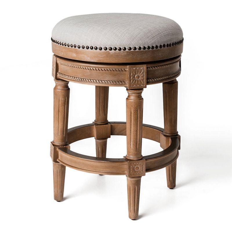 Maven Lane Maven Lane Pullman Backless Stool with Fabric Upholstery