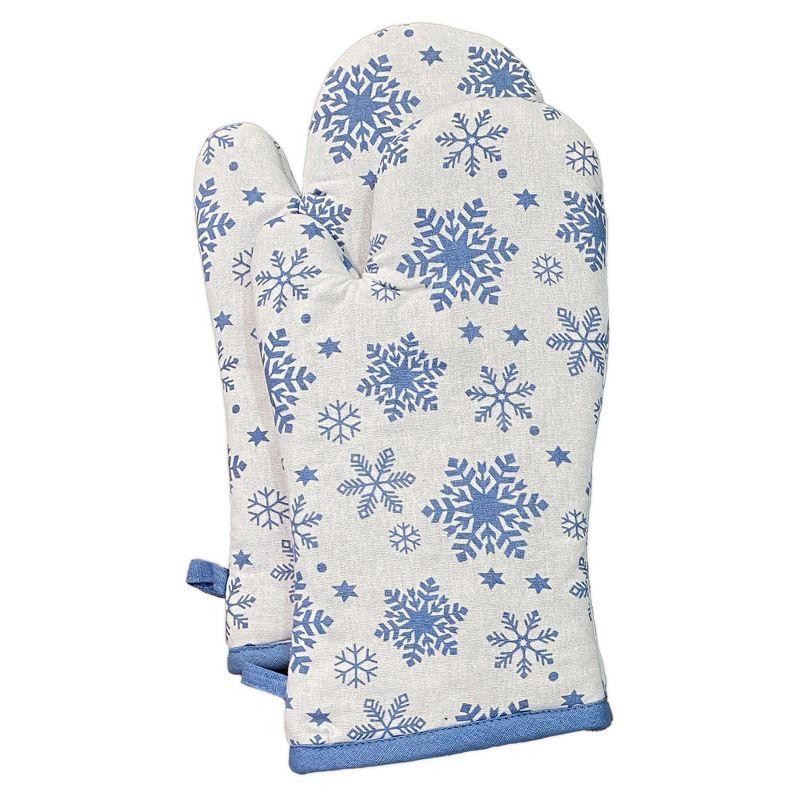 Lintex Floral Cotton Potholder & Oven Mitt Set