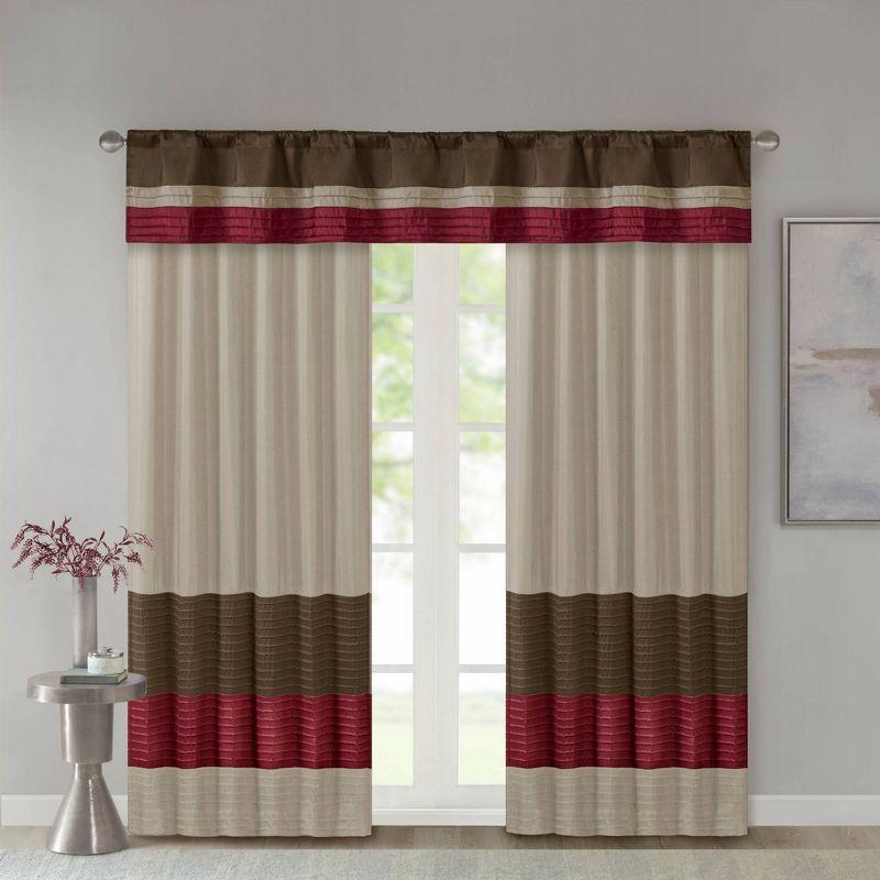 Madison Park Amherst Polyoni Pintuck Single Window Valance
