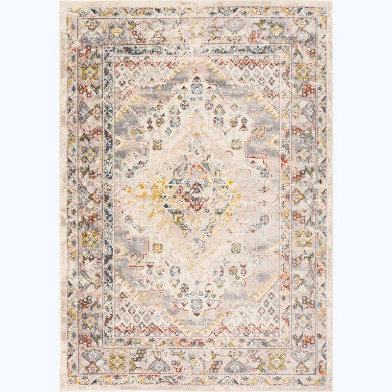 Var 6'7" x 9' Gray and Taupe Hand-knotted Area Rug