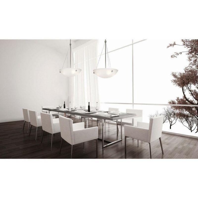 Noya 35" Bronze and White Glass 4-Light Pendant