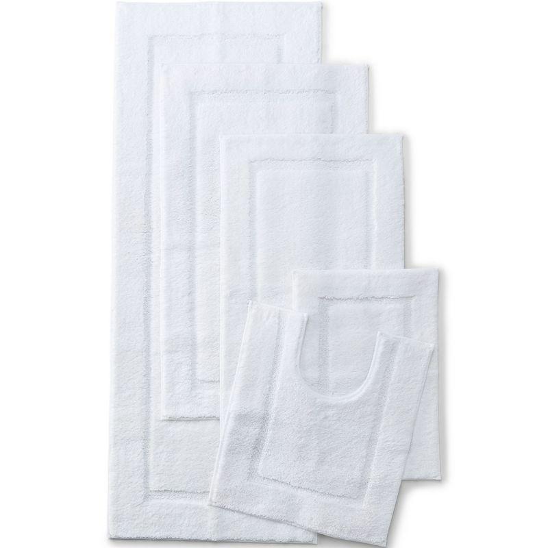 White Cotton Non-Skid Contour Bath Rug 20" x 20"