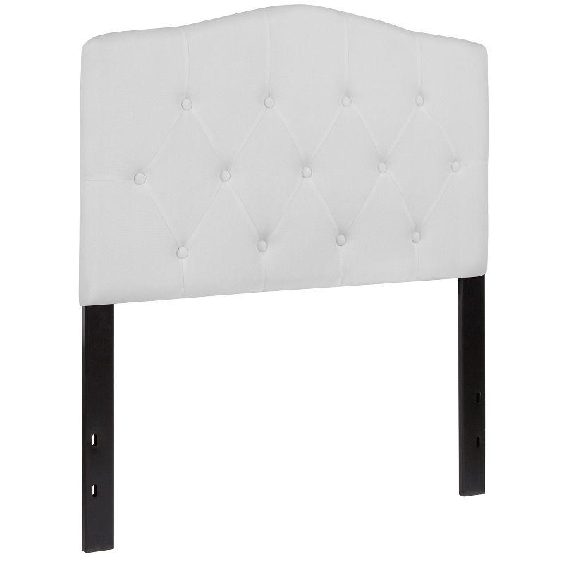 Flash Furniture Cambridge Tufted Upholstered Twin Size Headboard in White Fabric