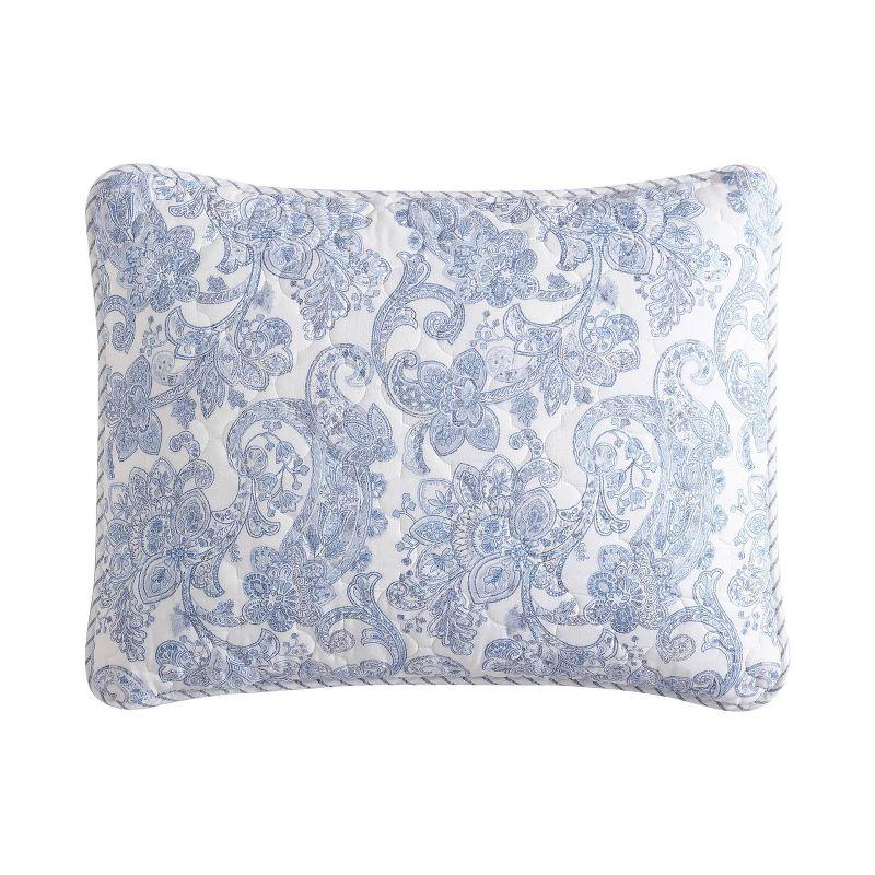 2pc Twin Field of Paisley Quilt Set Blue - Stone Cottage