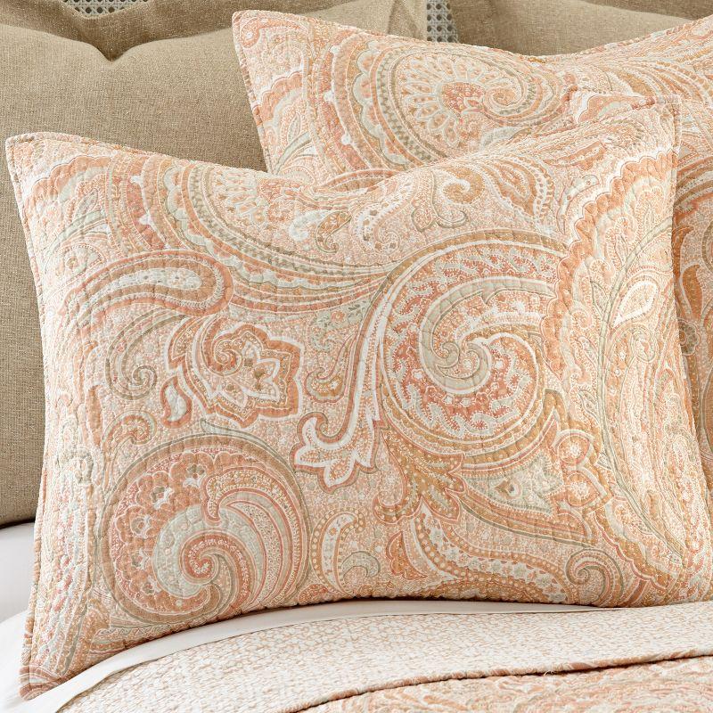 Spruce Coral Quilt Set - One Twin/Twin XL Quilt and One Standard Sham - Levtex Home