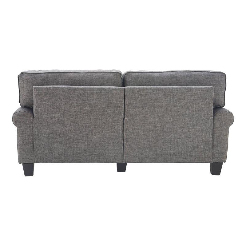 Serta Copenhagen 78" Sofa Couch for Two People with Pillowed Back Cushions and Rounded Arms